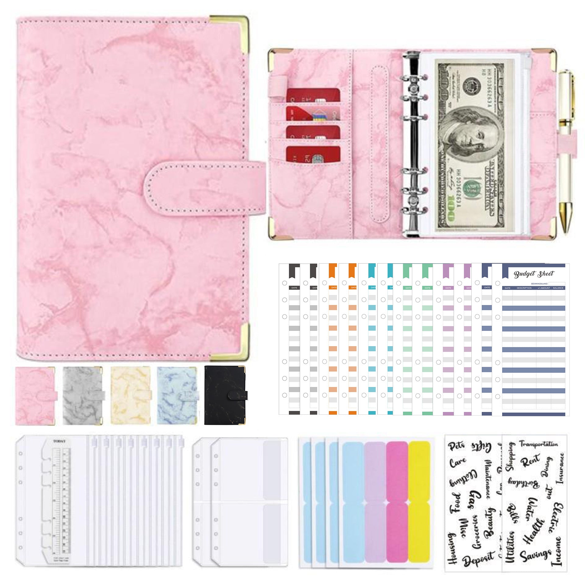 Wholesale Marble Grain Leather PU Notebook Set